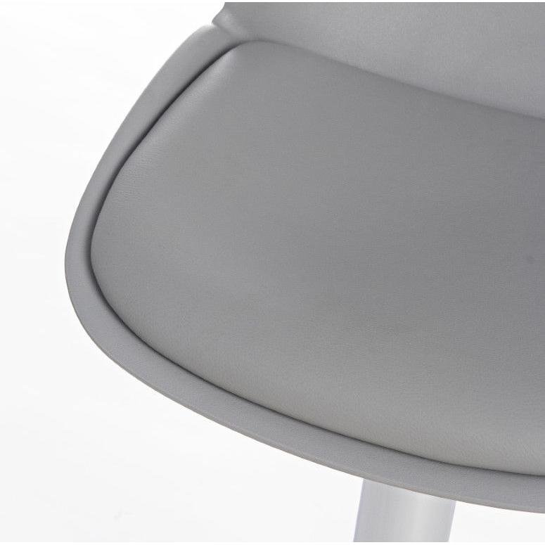 Scaun Gri Pentru Bar Din Piele Clapton Light - imagine 3