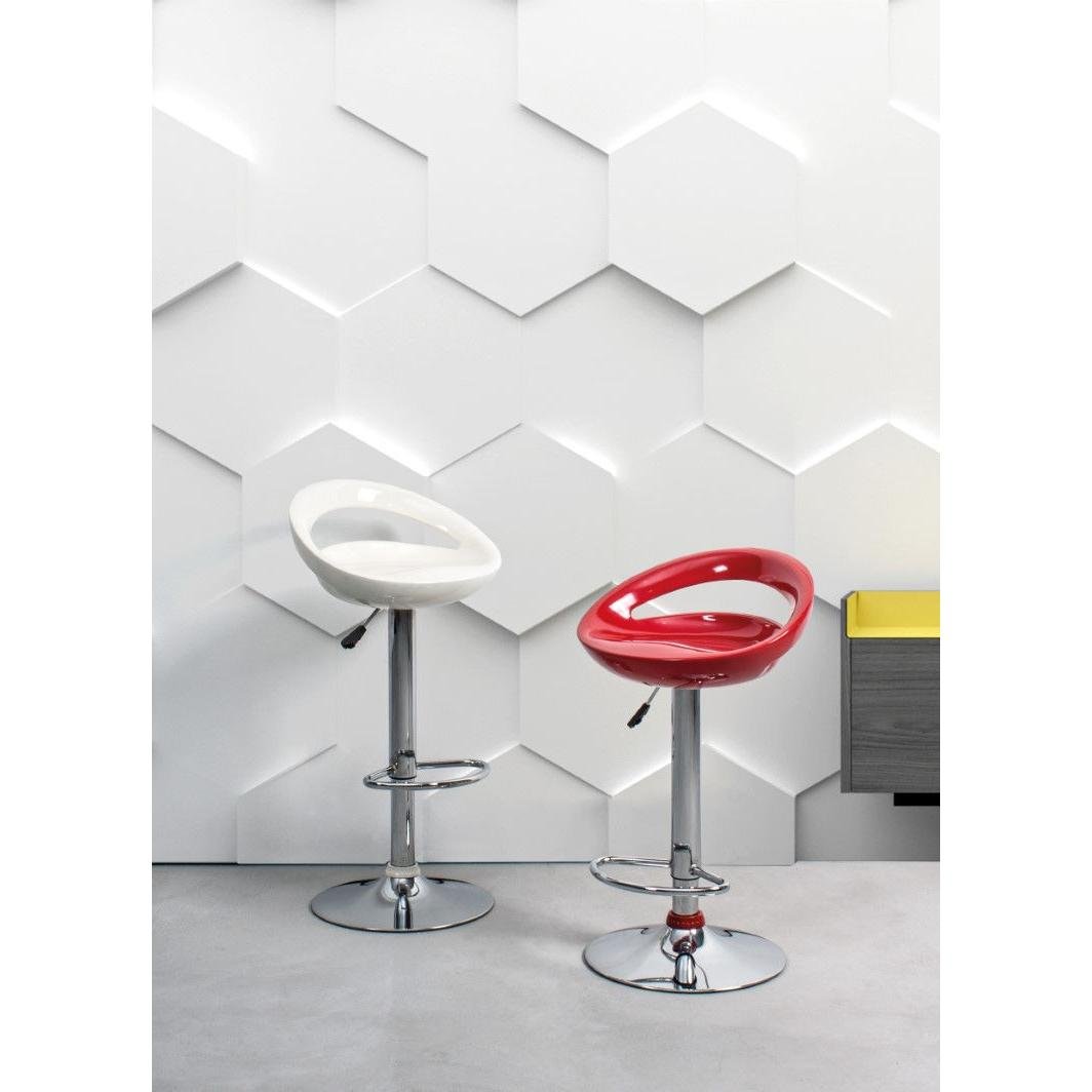 set 2 Scaune De Bar, Rosu Aster - imagine 2