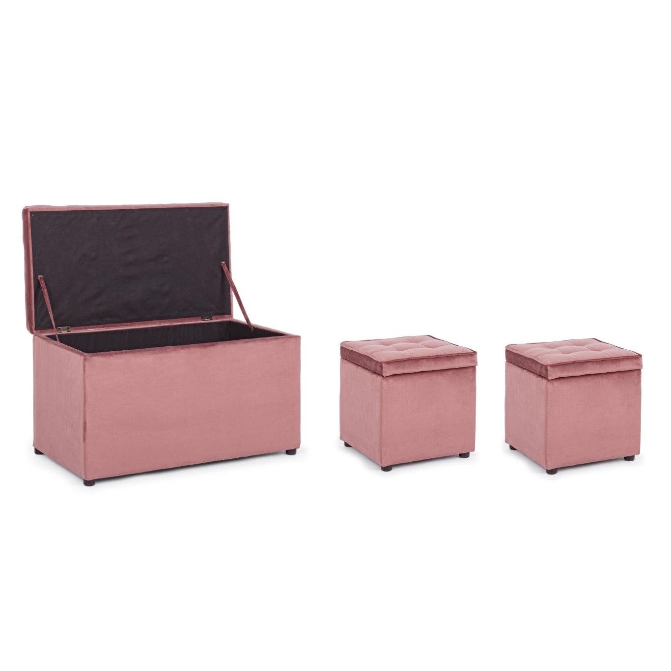 Set Pufuri De Catifea Belville Roz Pudra - imagine 2
