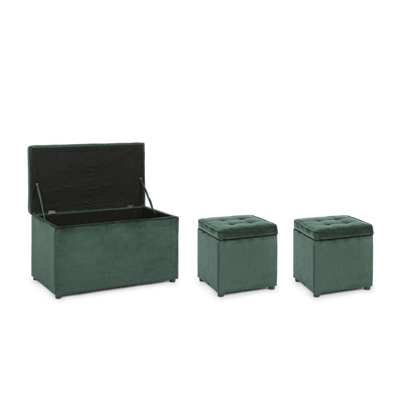 Set Pufuri De Catifea Belville Verde - imagine 2