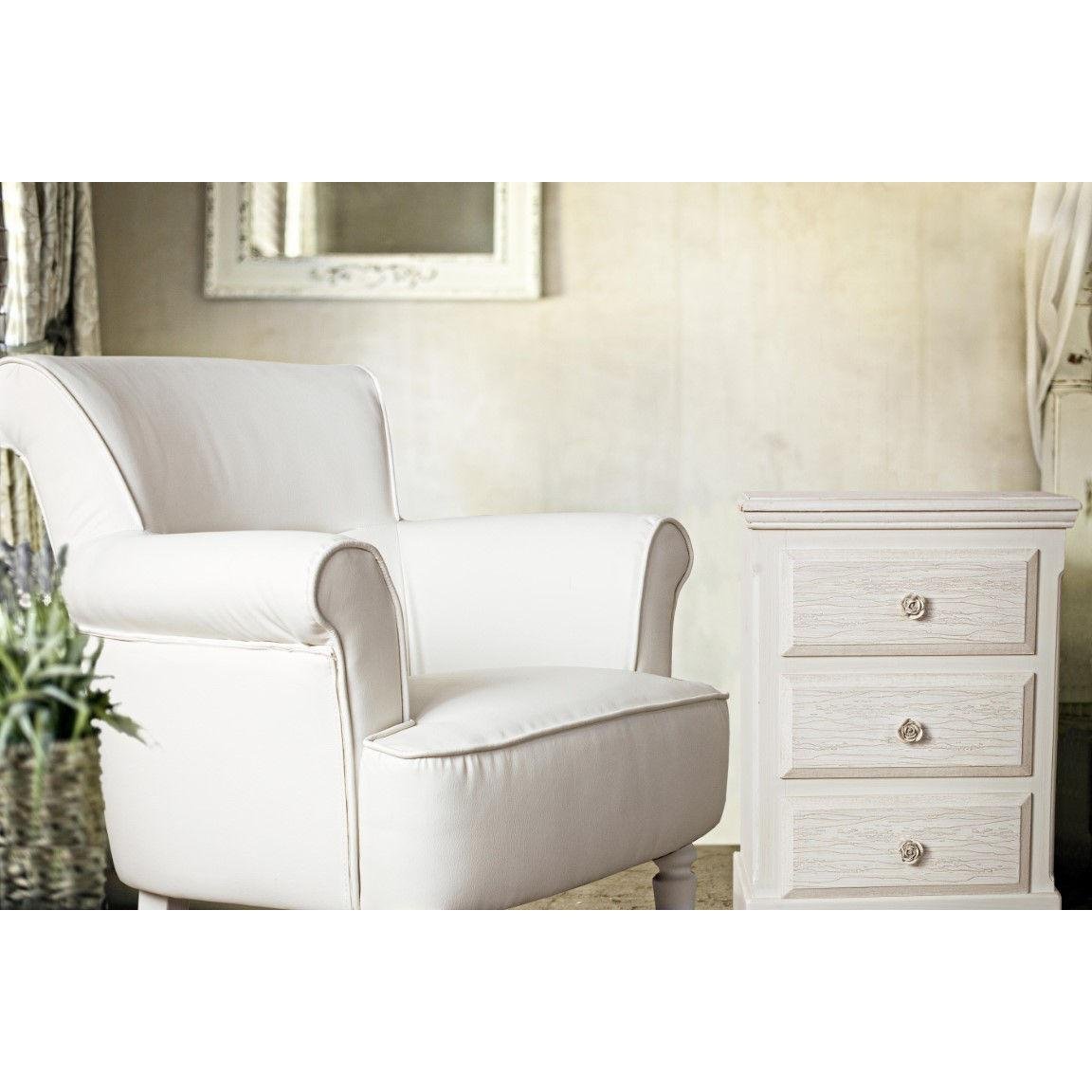 Comoda Cu 3 Sertare Blanc - imagine 2