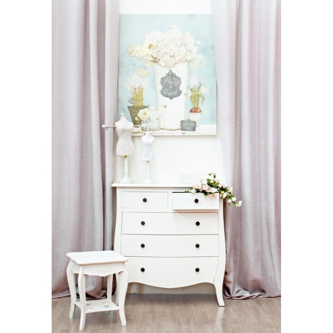 Taburet Daisy Alb - imagine 2