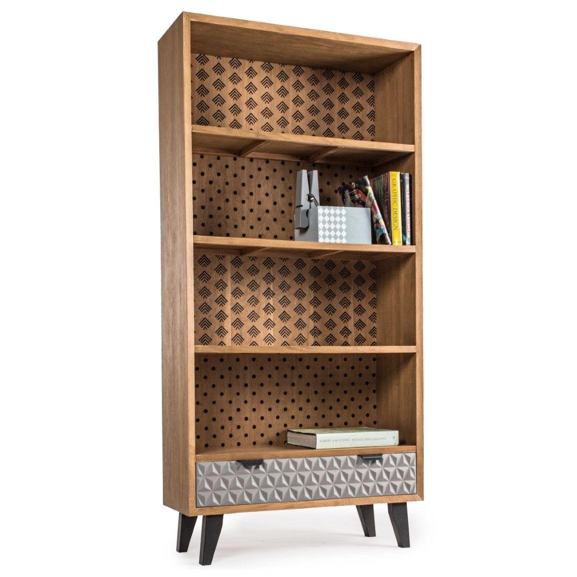 Corp De Biblioteca cu 4 rafturi si un sertar Horizon - imagine 3