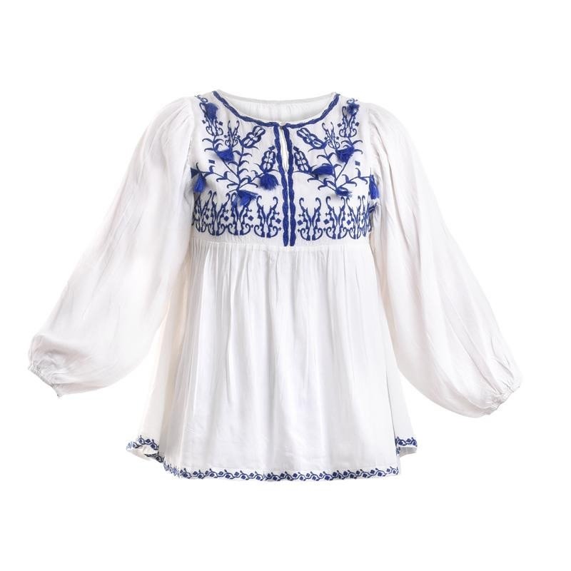 Bluza Alba Cu Broderie-5-41-745-0007-Siart Bluza Alba Cu Broderie-5-41-745-0007-Siart