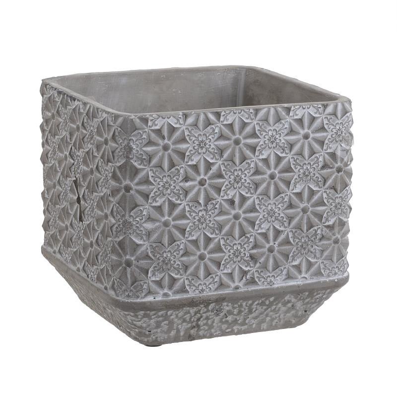 Ghiveci Decorativ Cu Imprimeu Floral-3-70-406-0019-Siart Ghiveci Decorativ Cu Imprimeu Floral-3-70-406-0019-Siart