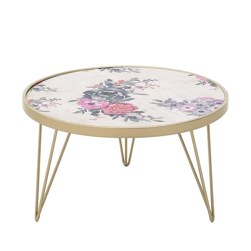 Masuta De Cafea Cu Blat Floral-3-70-812-0153-Siart Masuta De Cafea Cu Blat Floral-3-70-812-0153-Siart