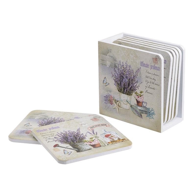 Set De 6 Coaster Din Lemn-3-70-953-0014-Siart Set De 6 Coaster Din Lemn-3-70-953-0014-Siart