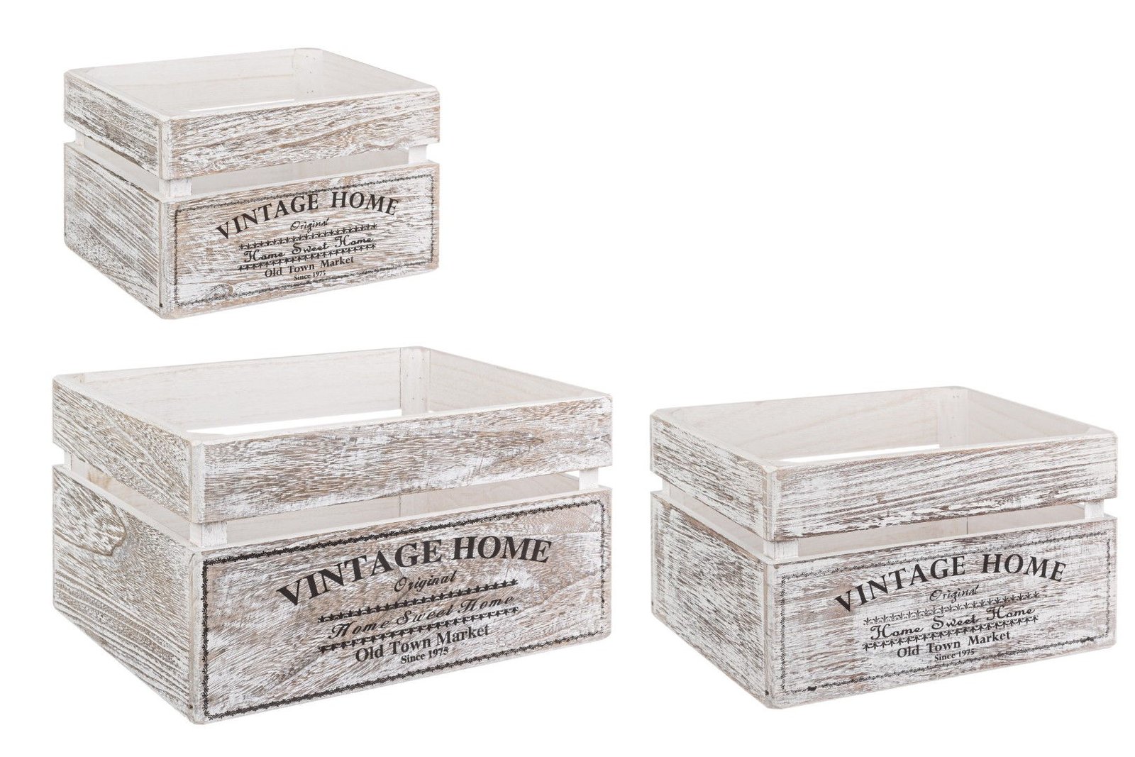 Set De 3 Cutii Gri Vintage-0111078-Siart Set De 3 Cutii Gri Vintage-0111078-Siart