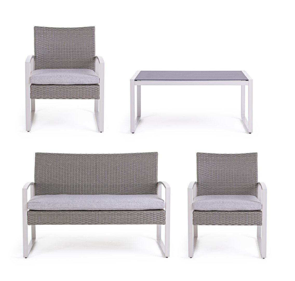 Set De 4 Piese Ce Include O Canapea- 2 Scaune Si O Masa Kurtis-0662106-Siart