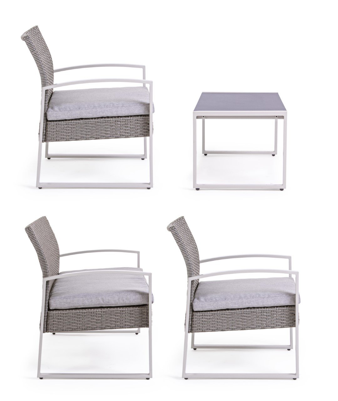 Set De 4 Piese Ce Include O Canapea- 2 Scaune Si O Masa Kurtis-0662106-Siart