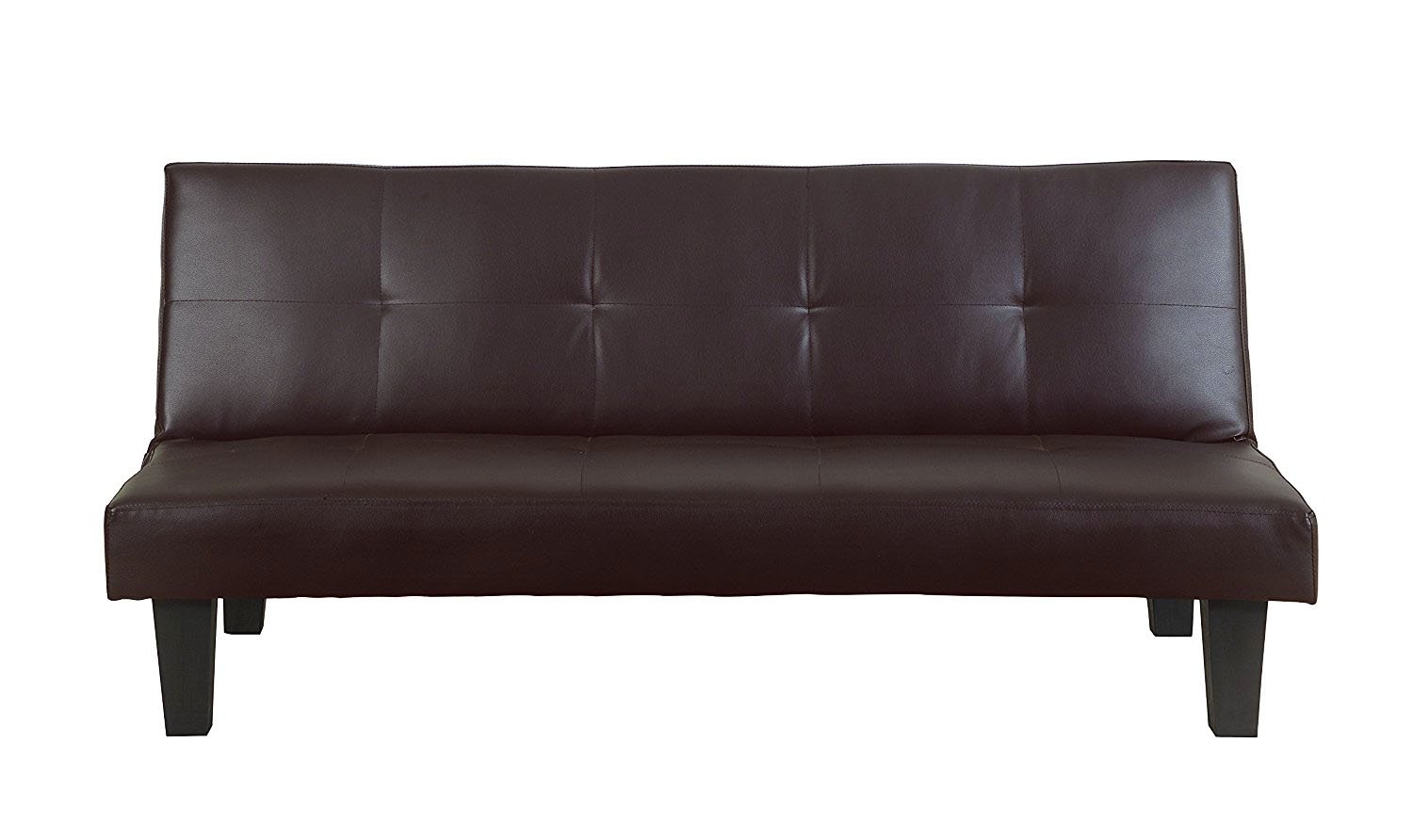 Canapea Portland, extensibila cu 3 locuri, din piele ecologica, culoare maro - imagine 2