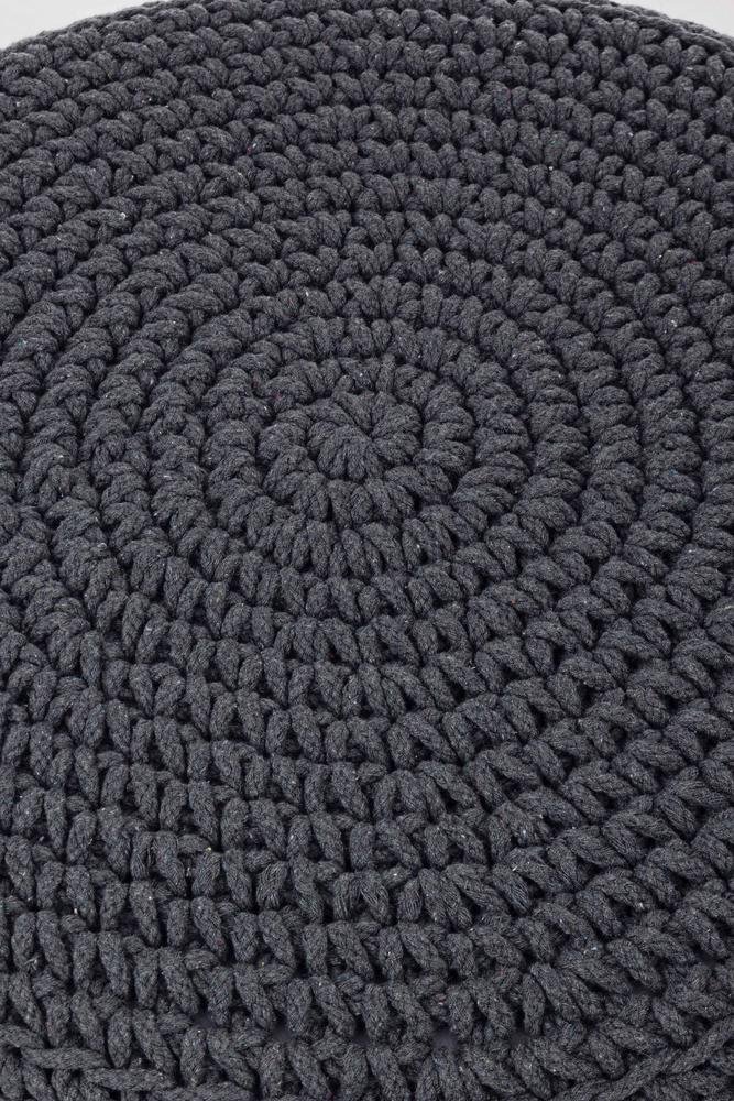Puf Braid, Gri Inchis - imagine 3